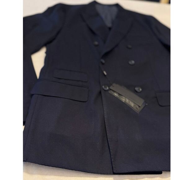 J. Lindeberg Hopper Double Breasted Slim Fit Wool Blazer Navy 54L NWT - Picture 10 of 12